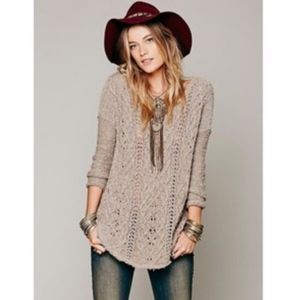 Free People Cross My Heart Pullover Sweater M